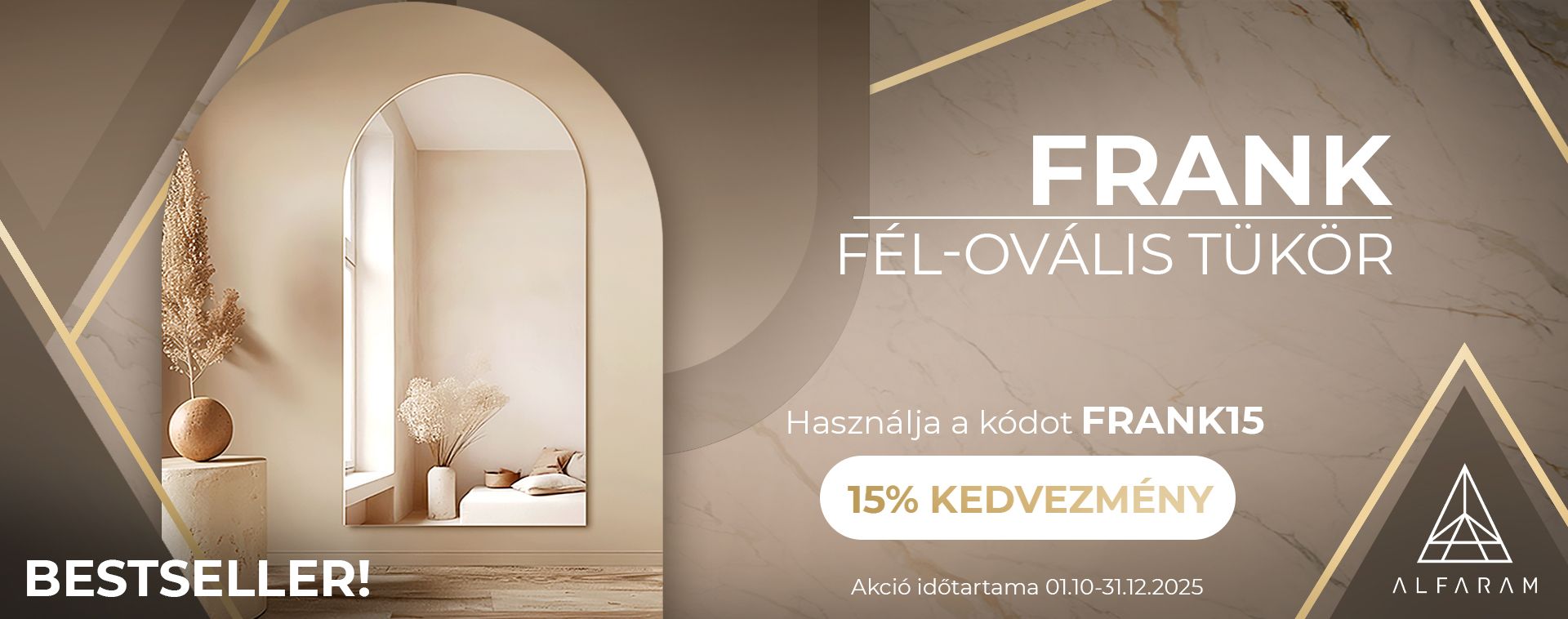 Bestseller akció -15% a FRANK tükörre